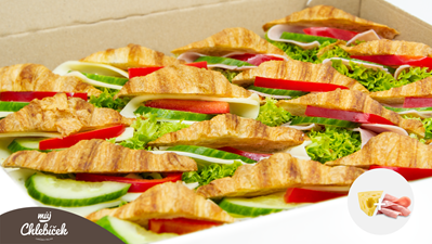 Obrázek BOX minicroissant, 8x šunka, 8x sýr - NOVINKA