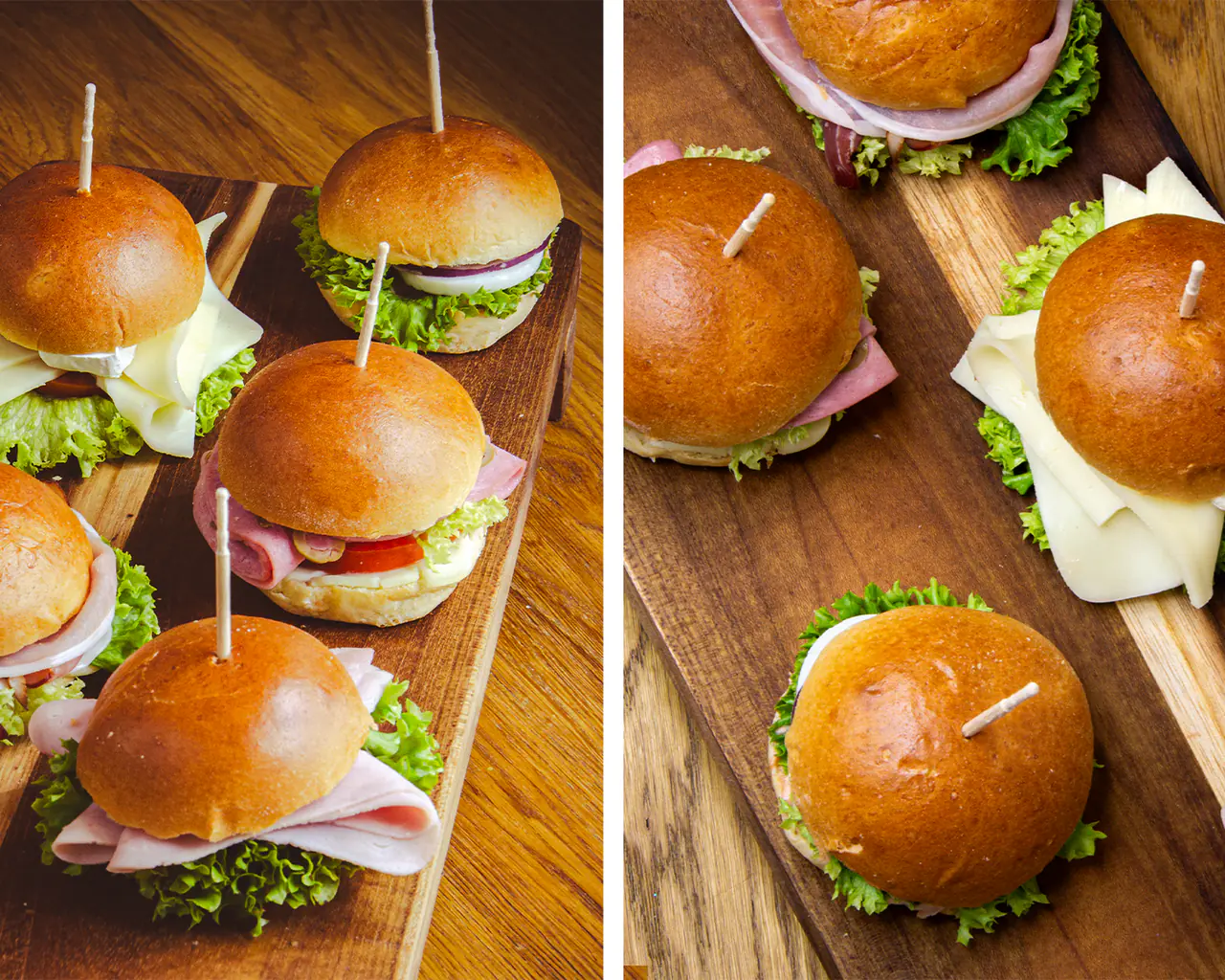 BOX mini burger se šunkou NJ 12ks - Master